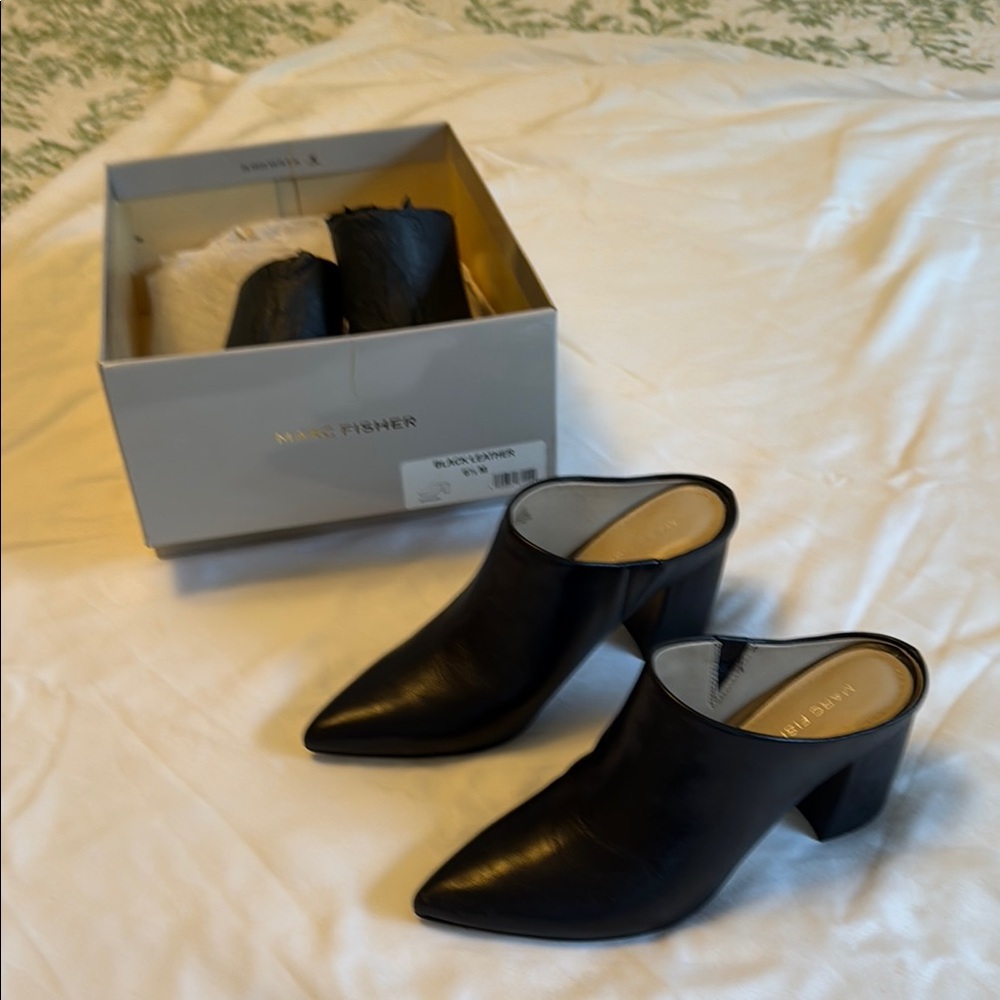 Marc Fisher Black Women's Mules